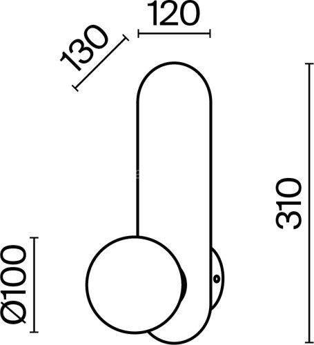 Бра Maytoni MOD419WL-01B