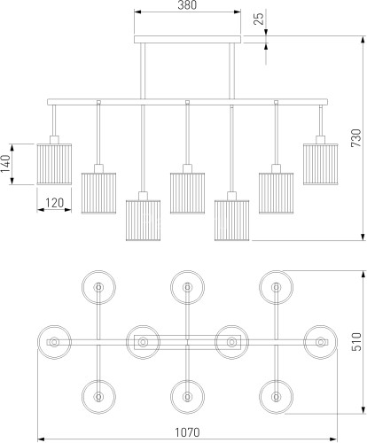 Потолочная люстра Eurosvet 60144/10 золото