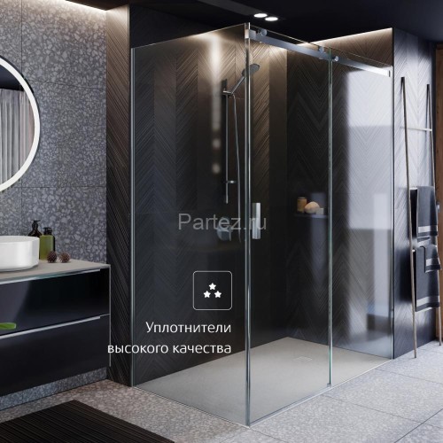 Душевая дверь Roca AREA раздвижная 120х200, толщина полотна 8мм левая, цвет профиля хром