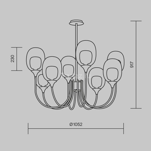 Потолочная люстра Maytoni MOD016PL-08BS
