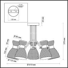 Потолочная люстра Lumion 3704/5C