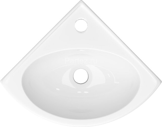 Раковина угловая Керамин Лаго 55 555х430х120 подвесная, крепление в комплекте, белый (CS00087558)