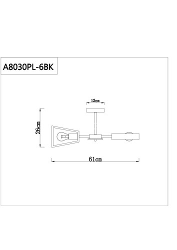 Потолочная люстра Arte Lamp A8030PL-6BK
