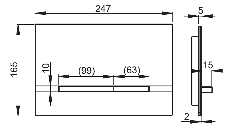 Кнопка смыва Alcadrain Stripe black, черная