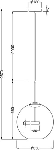 Подвесной светильник Maytoni MOD056PL-L12G3K