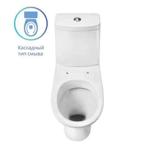 Унитаз-компакт Santeri Грация с горизонтальным выпуском, сиденье полипропилен (1.P210.3.S00.00B.F)