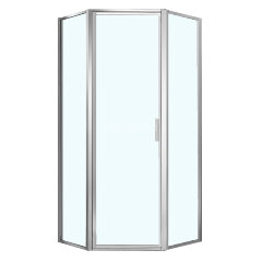 Душевое ограждение Azario RICHMOND 900х900х2000 5-угольный, БЕЗ ПОДДОНА, прозрачное стекло 6 мм, профиль серебро (AZ-NAG3231 900)