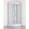 Душевая кабина Loranto 90х90х215 поддон 13см, белый кирпичный узор, матовое стекло 4мм, профиль хром (CS669013FW90)