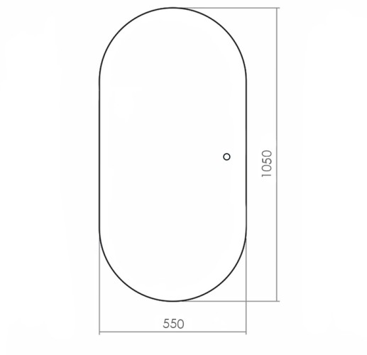 Зеркало AZARIO Viva 550х1050 сенсорный выключатель, универсальное крепление (LED-00002549)
