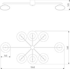 Потолочная люстра Eurosvet 70220/8 черный