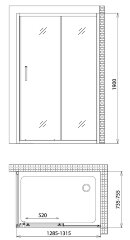 Душевой уголок Gemy Victoria S30191E-A75