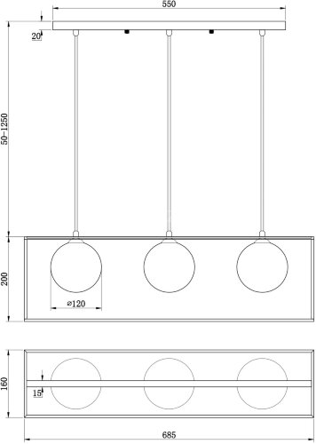 Подвесной светильник Freya FR5113PL-03G