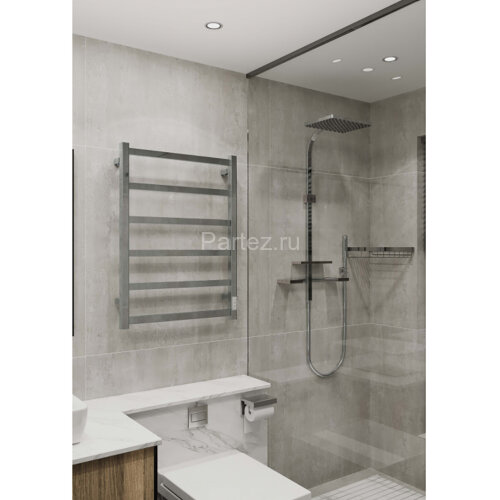 Полотенцесушитель электрический ДВИН J plaza neo 80/50 К диммер квадрат, чёрный матовый (46567591790