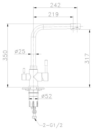 Смеситель Lemark Expert LM5060S для кухни с подключением к фильтру с питьевой водой