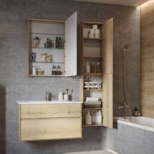 Шкаф навесной AQUATON Либерти дуб эльвезия (1A280003LYC70)