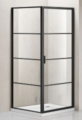 Душевое ограждение Azario RICHMOND 1000х1000х1950 R, без поддона, прозрачное стекло 6 мм, цвет профиля черный (AZ- NAG1221 1000 BLACK)