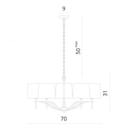 Подвесная люстра Divinare 1341/02 LM-5