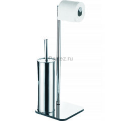 Стойка напольная AZARIO ALTRE с бумагодержателем и ершиком, хром (AZ421)