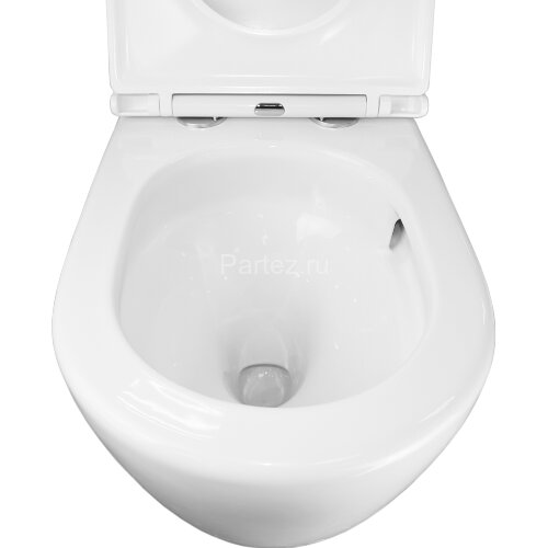 Унитаз приставной Azario Grado 365х570х410 безободковый, смыв "Торнадо", в комплекте с быстросъемным