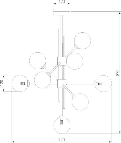 Потолочная люстра Eurosvet 50383 черный