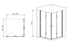 Душевой уголок Gemy Dutch Windmill S37193C-S37193B