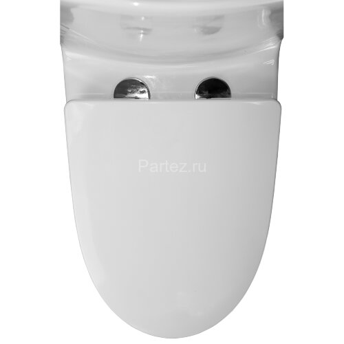 Унитаз моноблок Azario Luna 770x390x710 напольный, горизонтальный слив, сиденье дюропласт микролифт 