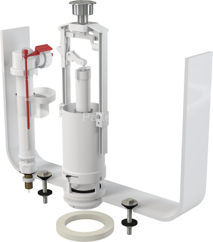 Выпускной комплект Alcaplast со стоп кнопкой, впускной механизм А18, подключение 3/8'', хром (SA2000