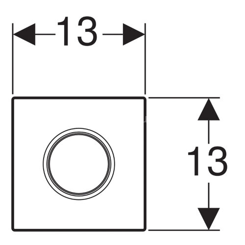 Кнопка смыва Geberit для писсуара, система пневматического управления, глянцевый хром (116.011.21.5)