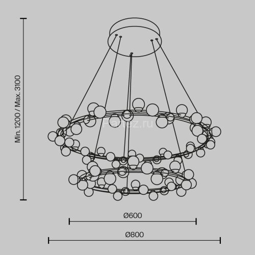 Подвесная люстра Maytoni MOD081PL-L84G3K