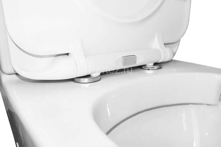 Унитаз-компакт Azario Renda 615х365х840 напольный, безободковый, в комплекте с арматурой, сиденье ми