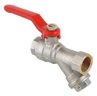 Кран шаровой с косым фильтром 1/2" в-в рыч. VALTEC