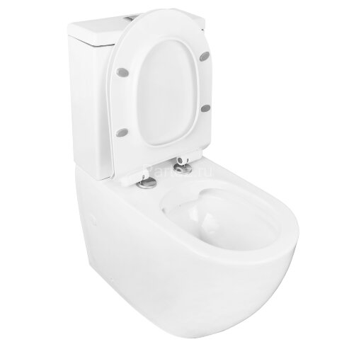 Унитаз-компакт Azario CORSA 630x380x830 напольный, безободковый с бачком и сиденьем микролифт (AZ-20