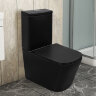 Унитаз-компакт Azario Black King 370х640х810 безободковый, с быстросъемным сиденьем микролифт, черны