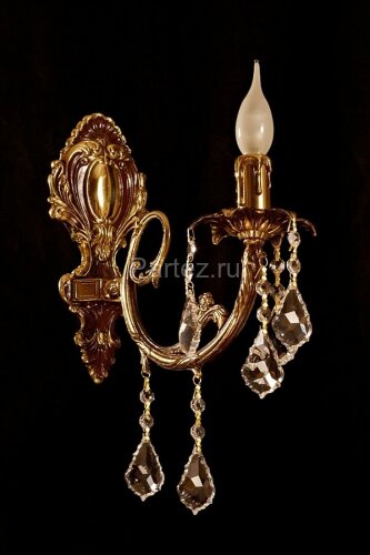 Бра Brizzi 8888/1 PB Leaf crystal