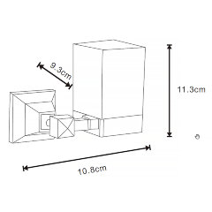 Стакан стеклянный AZARIO ALTRE хром (AZ96006)