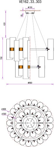 Подвесная люстра Wertmark WE162.33.303