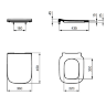 Сиденье с крышкой для унитаза Ideal Standard i.life B ультратонкое с микролифтом (T500301)