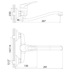 Смеситель Rossinka B35-24 для кухни