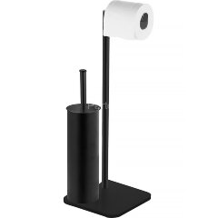 Стойка напольная AZARIO ALTREс бумагодержателем и ершиком, черная матовая (AZ421B)