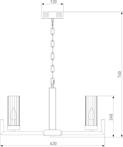 Подвесная люстра Eurosvet 60133/6 серебро