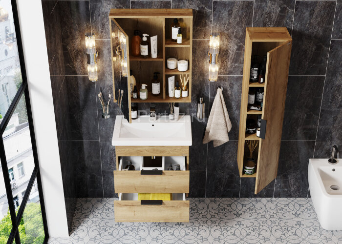 Пенал подвесной Onika Легран 30.10 Универсальный, Дуб галифакс (403068)