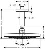 Hansgrohe 26467000 Верхний душ Raindance Select S 240 2jet с потолочным подсоединением, 1/2