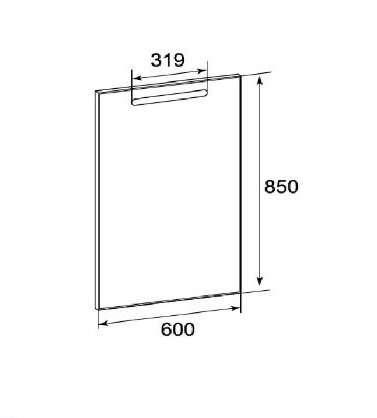 THE GAP Зеркало 600х850 мм, подсветка, антизапотевание, сенсор (подходит к серии DEBBA)