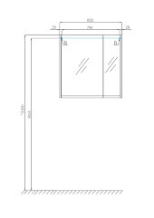 Зеркало-шкаф AQUATON Нортон 80 белое (1A249202NT010)