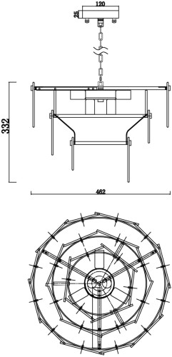 Подвесная люстра Freya FR5197PL-05BS