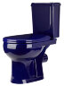 Унитаз-компакт Ирида Стандарт горизонтальный выпуск, с сиденьем, синий (40355130402)