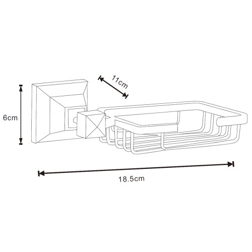 Мыльница Azario ALTRE, Черный матовый (AZ-96009B)