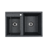 Кухонная мойка Aquaton Делия 78 DBL 2 чаши, цвет графит (1A723132DE210)