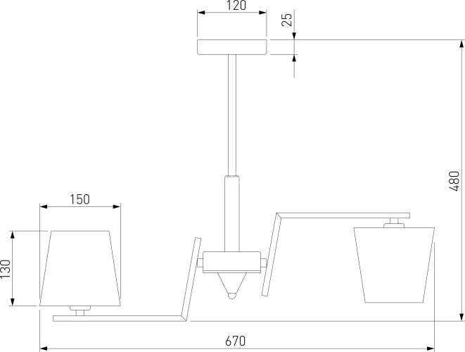 Потолочная люстра Eurosvet 60149/6 латунь