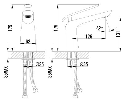 Смеситель Lemark Melange LM4906CW для раковины
